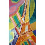 Puzzle en bois d�coup� � la main - tour eiffel, robert delaunay