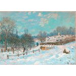 Puzzle en bois d�coup� � la main - rue de louveciennes enneig�e, alfre