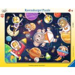Puzzle cadre - astronautes animaux ravensburger