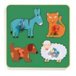 Puzzle cadre en bois - family farm djeco
