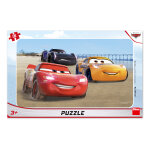 Puzzle cadre - cars racing dino