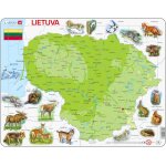 Puzzle cadre - carte de la lituanie (en lituanien) larsen