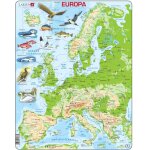 Puzzle cadre - carte topographique de l'europe (italien) larsen Puzzle cadre - carte topographique de l'europe (italien) larsen