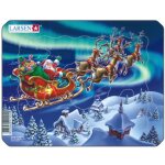 Puzzle cadre - le pre nol dans les lumires nordiques larsen