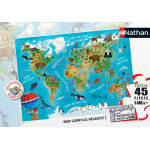 Puzzle carte du monde des animaux nathan Puzzle carte du monde des animaux nathan