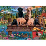 Puzzle chiens et canards (famille) cobble hill