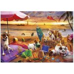 Puzzle chiens jouant � la plage educa
