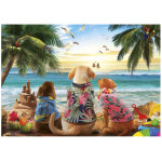 Puzzle chiens sur la plage educa