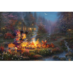 Puzzle disney - mickey & minnie petite douceur au feu de camp - eco - friendly