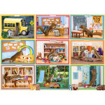 Puzzle �cureuils � l'�cole - random cut cobble hill
