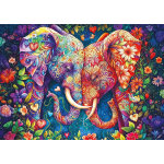 Puzzle elephant love art puzzle