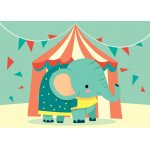 Puzzle l'el�phant fait son cirque bluebird puzzle