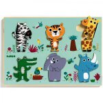Puzzle encastrement 12 pices en bois - coucou jungle djeco