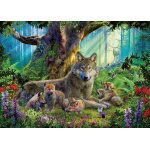 Puzzle famille de loups dans la for�t ravensburger