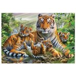 Puzzle famille de tigres schmidt spiele