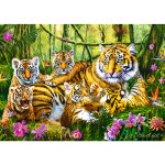 Puzzle famille de tigres trefl