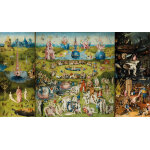 Puzzle en bois d�coup� � la main - jardin des d�lices puzzle mich�le wilson