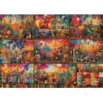 Puzzle livres, vins et voyages schmidt spiele