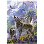 Puzzle loups s�r les rochers educa
