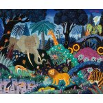 Puzzle en bois découpé à la main - nuit dans la jungle puzzle michèle wilson Puzzle en bois découpé à la main - nuit dans la jungle puzzle michèle wilson