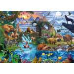 Puzzle panorama de la vie sauvage schmidt spiele