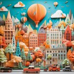 Paper like - puzzle carr� - townscape heye