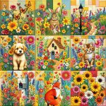 Puzzle patchwork d'un jardin de campagne alipson puzzle