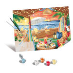 Puzzle peinture au num�ro - cr�art edition toiles - cozy cabana