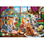 Puzzle pices xxl - chatons et aquarium sunsout