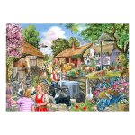 Puzzle pi�ces xxl - � la porte de la ferme hop - house of puzzles