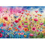 Puzzle prairie de coquelicots schmidt spiele