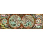 Map art - puzzle panoramique - hemisphere map heye
