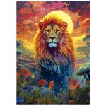 Puzzle regard majestueux du lion educa