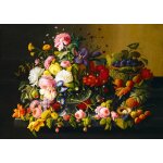 Puzzle severin roesen - still life, flowers and fruit, 1855 bluebird puzzle