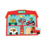 Puzzle sonore en bois - super jo djeco