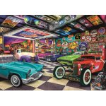 Puzzle tea time : garage des collectionneurs de voitures trefl