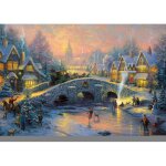 Puzzle thomas kinkade : village en hiver schmidt spiele