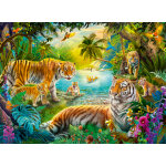 Puzzle tigres dans l'oasis ravensburger