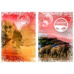Puzzle travel around the world - afrique, egypte et kenya grafika