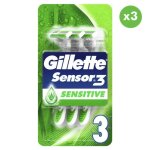 3x3 rasoirs jetables gillette sensor 3 sensitive 3x3 rasoirs jetables gillette sensor 3 sensitive
