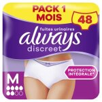 48 culottes pour fuites urinaires always discreet - taille m - normal