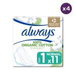 4x11 serviettes hyginiques always cotton protection normal