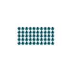 50 strass nail art, rhinestone konad taille 1 bleu