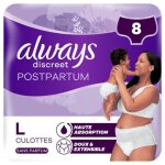 Always discreet postpartum - culottes d'incontinence taille l - 8 unit�s