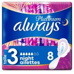 Always - always platinum nuit (taille 3) serviette hyginique serviettes hyginiques 8 un
