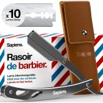 Asfasfq - sapiens barbershop rasoir barbe homme - rasoir coupe choux barbe + 20 demi - lames de rasoir ...