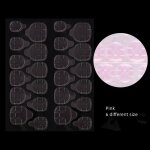 Autocollants a ongles double face 24 pi�ces rose rose