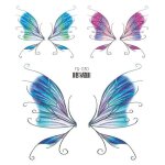 Autocollants de tatouage papillon 5 feuilles