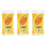 Bic lot de 3 pochettes de 5 (bic 1) sensitive rasoir homme - 1 lame - peaux sensibles