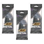 Bic lot de 3 pochettes de 5 rasoirs metal 1 lame pour barbes difficles